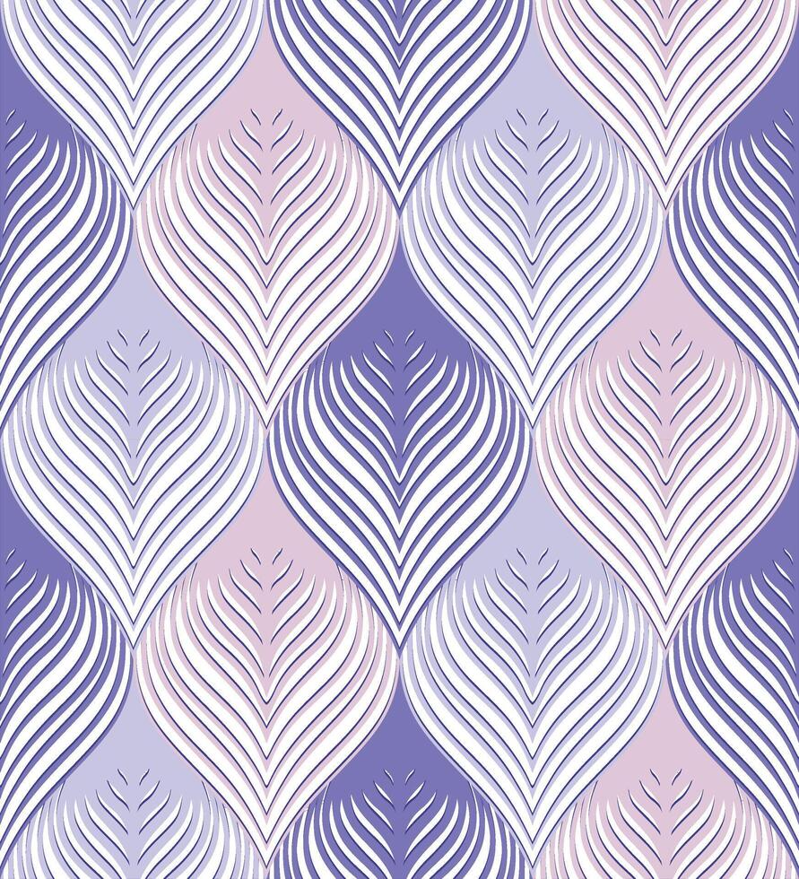 A purple and white pattern with wavy lines vector