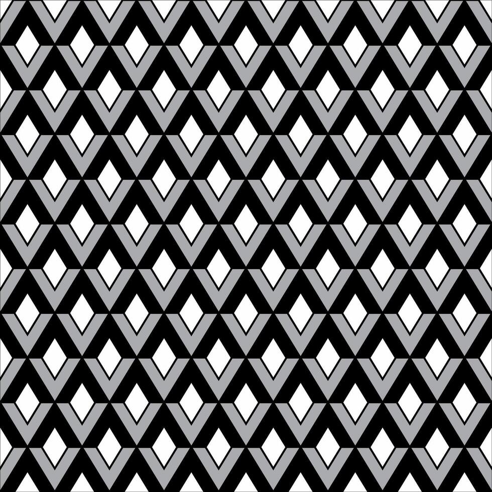 A black and white pattern with diamonds vector