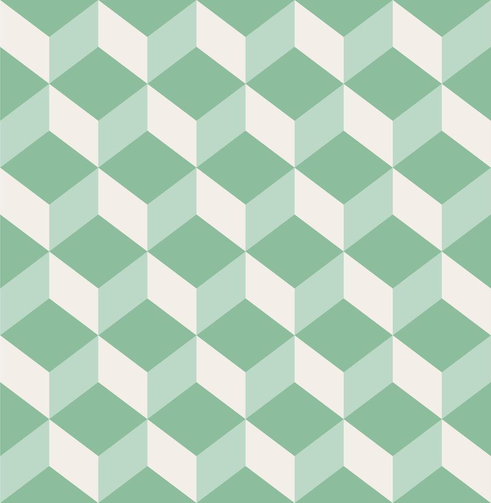 A green and white geometric pattern vector