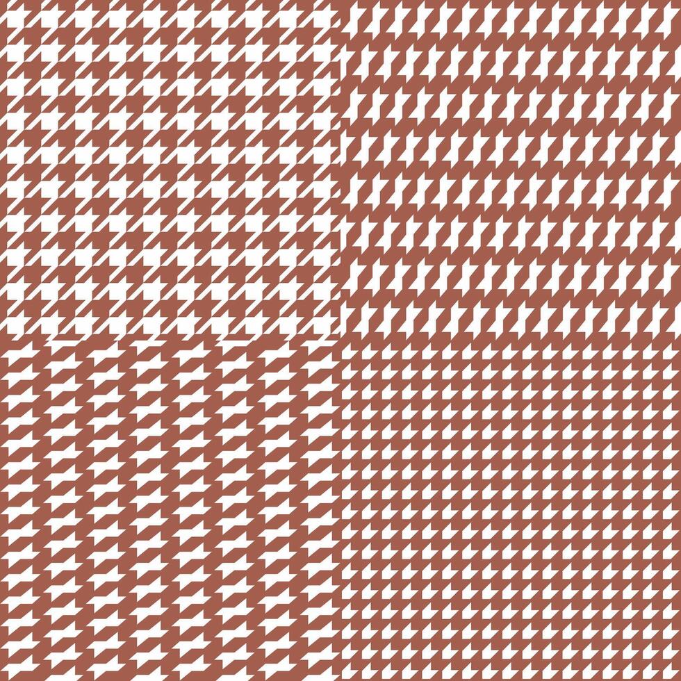 set of four different houndstooth patterns vector
