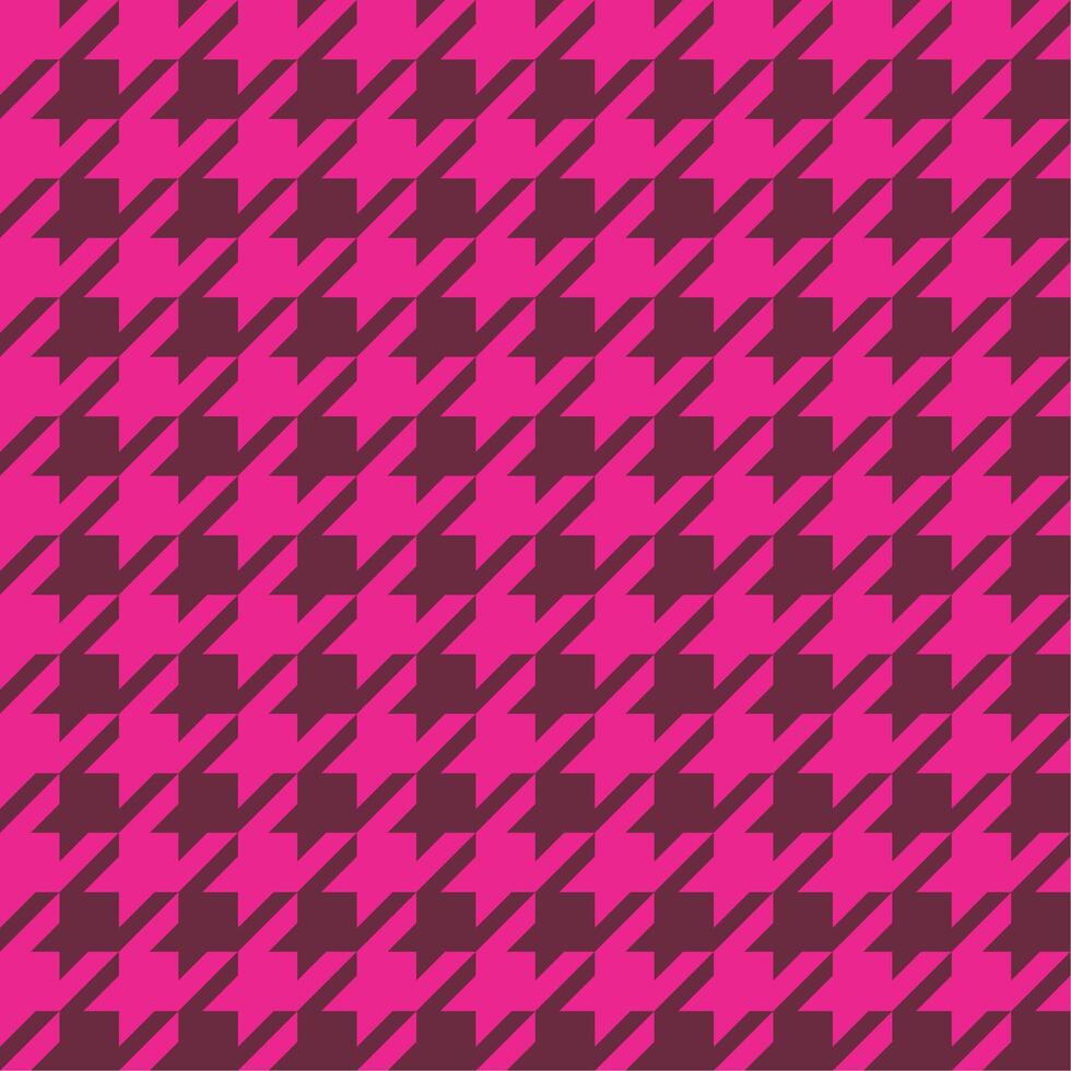 A pink and black houndstooth pattern vector