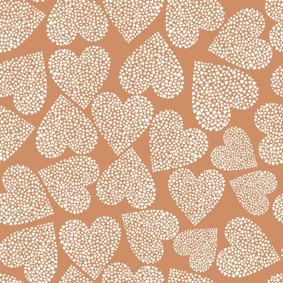 Hearts Pattern Mocha vector