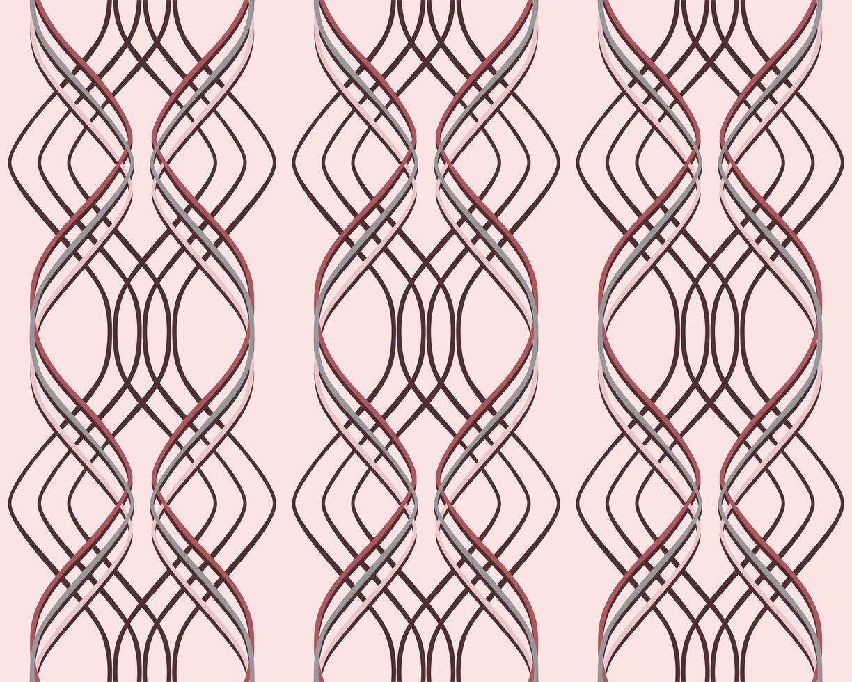 A pink and black background with wavy lines vector