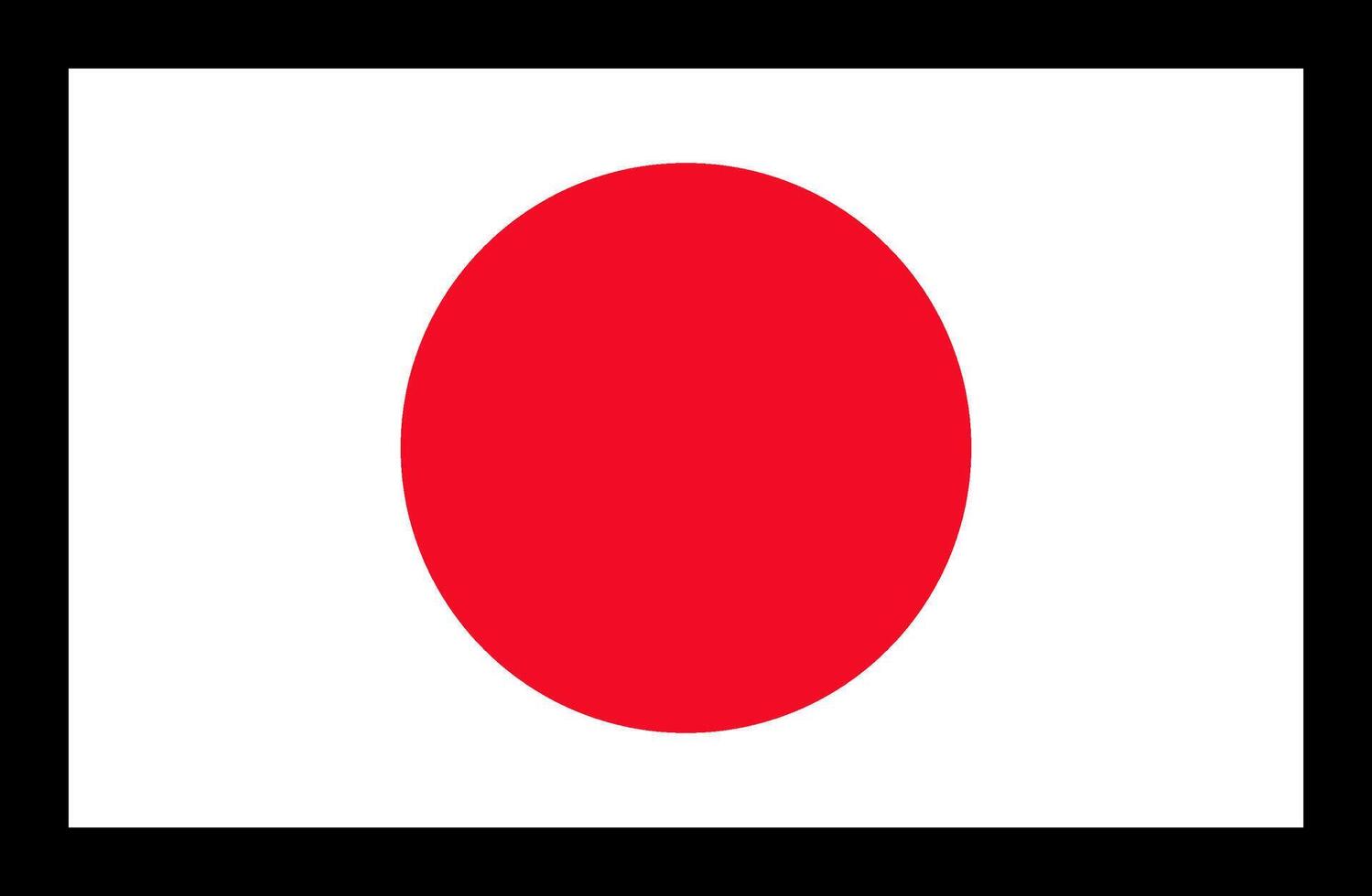The japanese flag with a red circle vector
