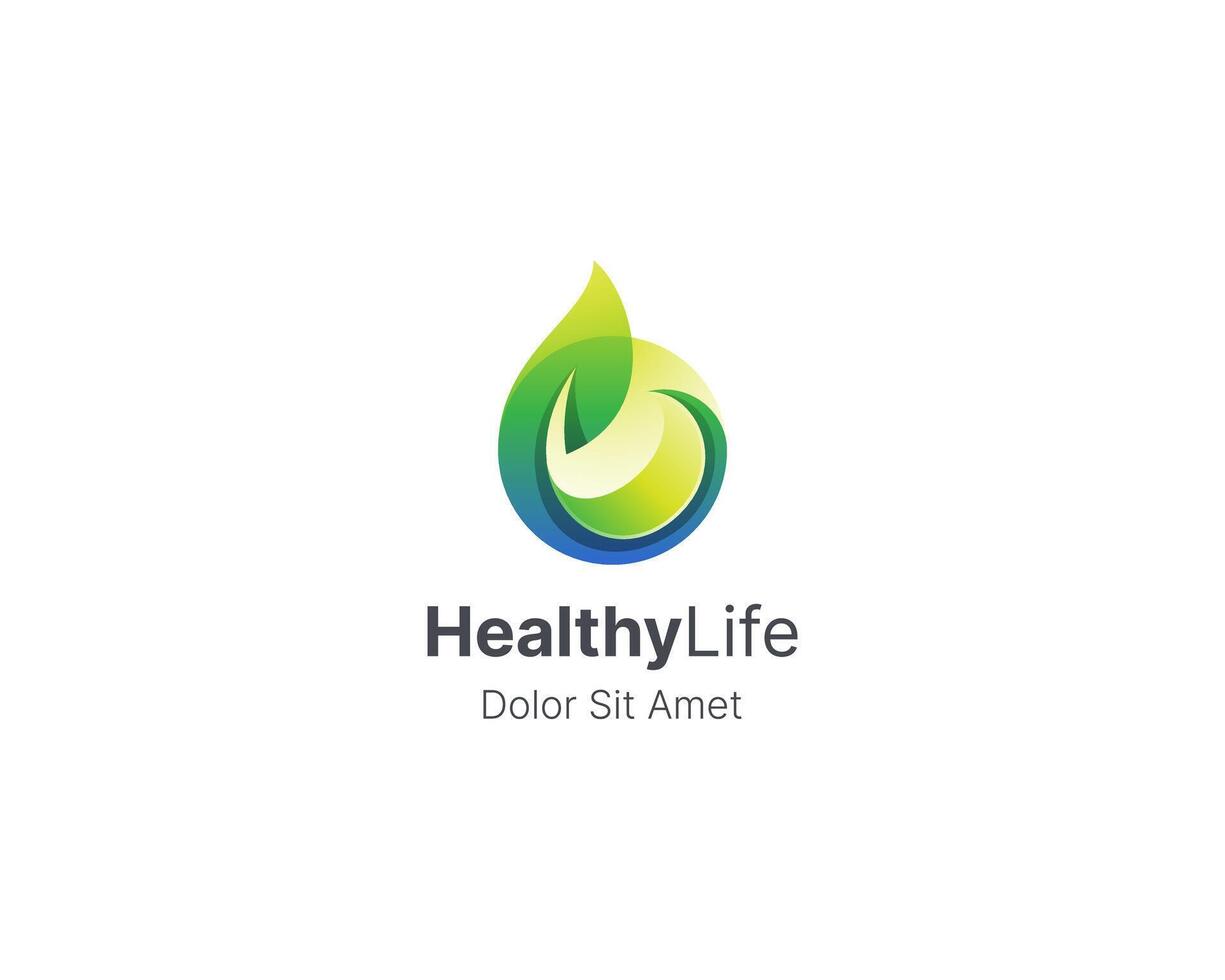 Healthy Life logo design vector