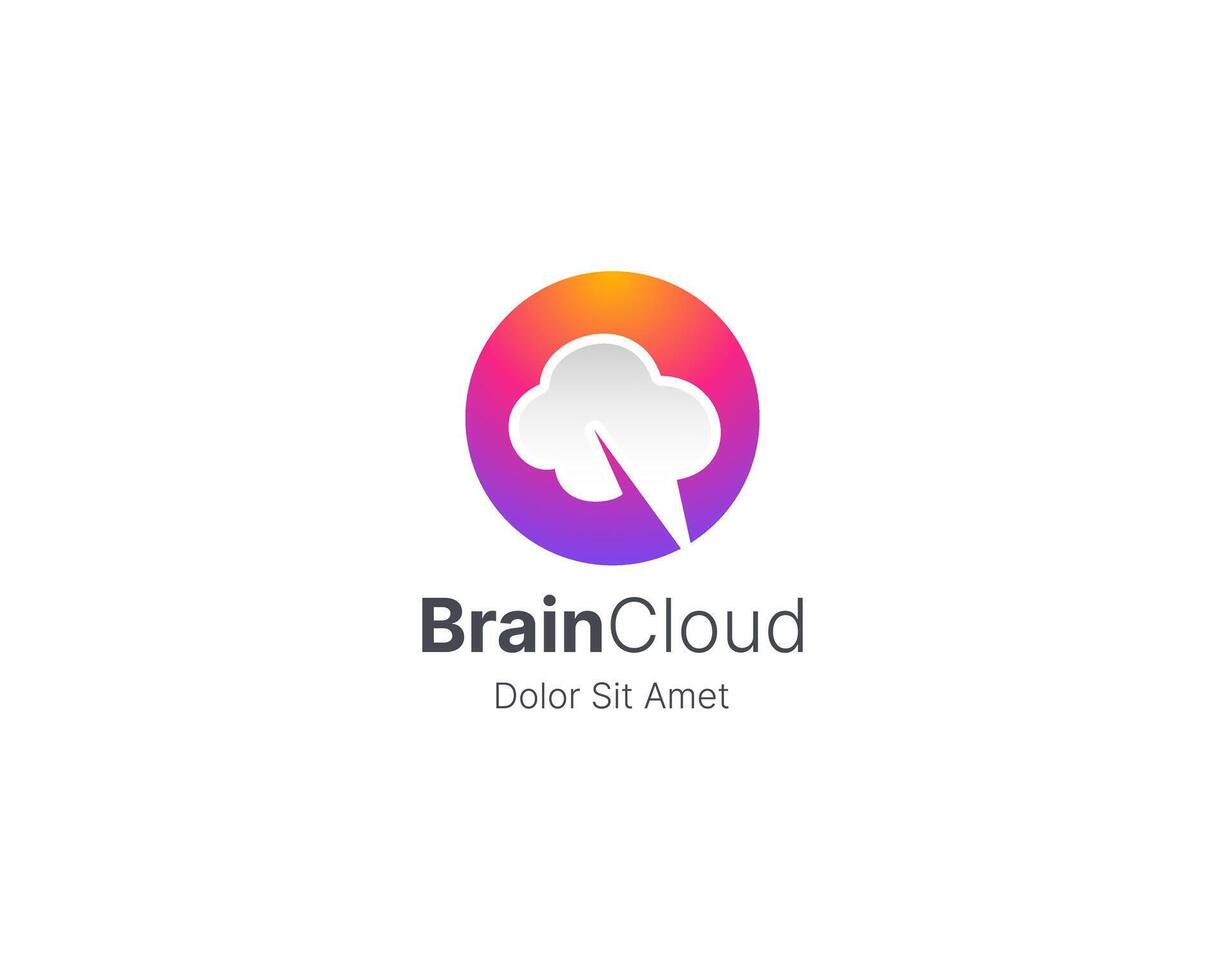 BrainCloud logo design concept vector