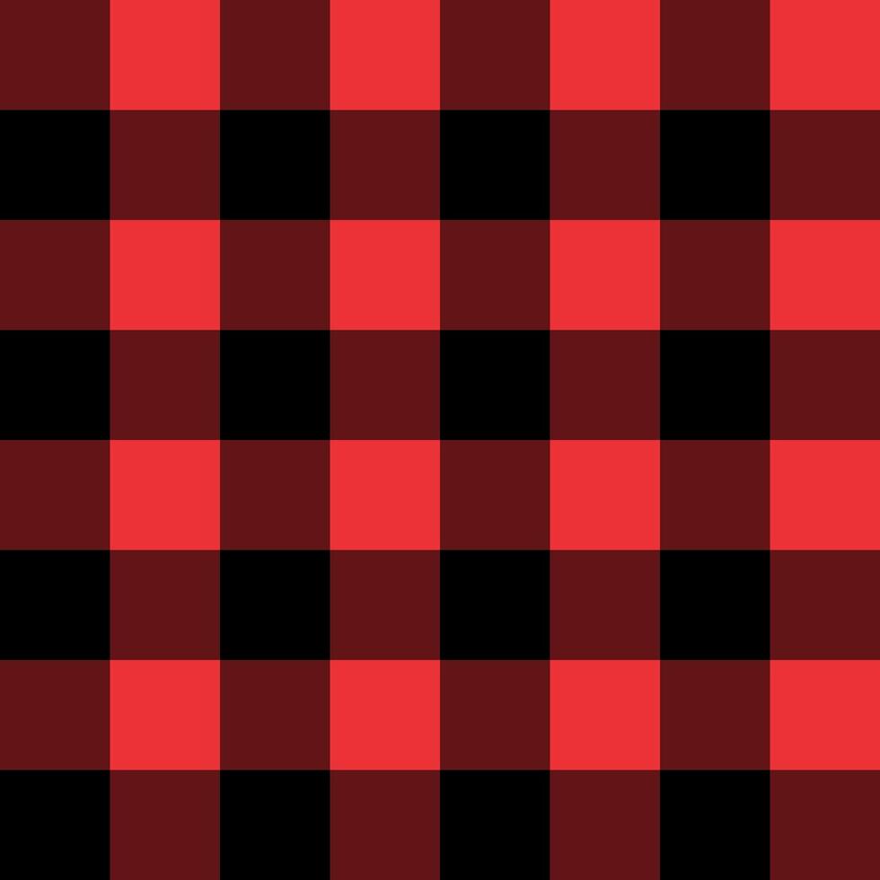 A red and black buffalo plaid fabric vector
