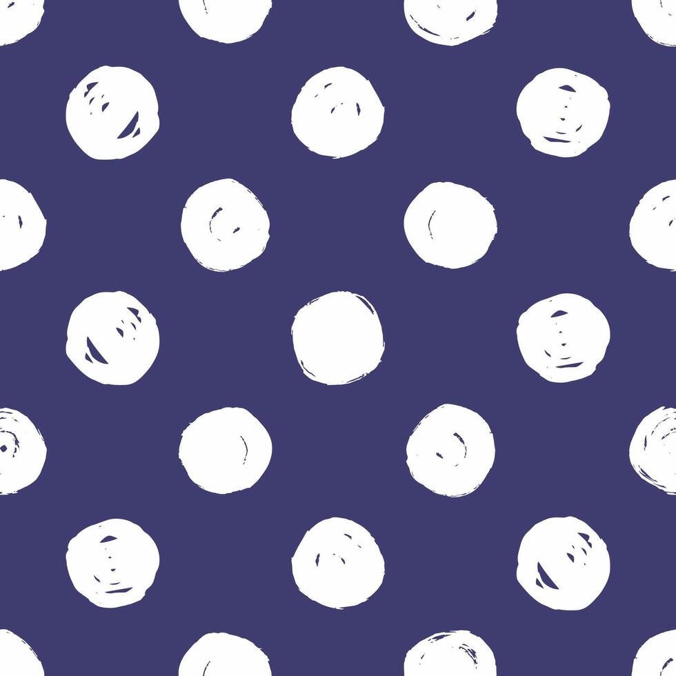 A blue and white polka dot pattern vector