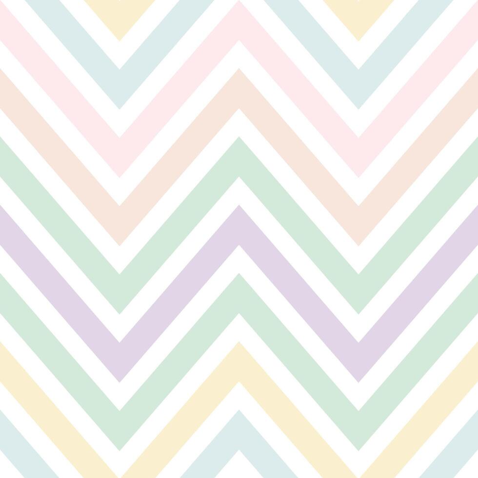 Pastel chevron pattern with a light green, pink and yellow color scheme vector