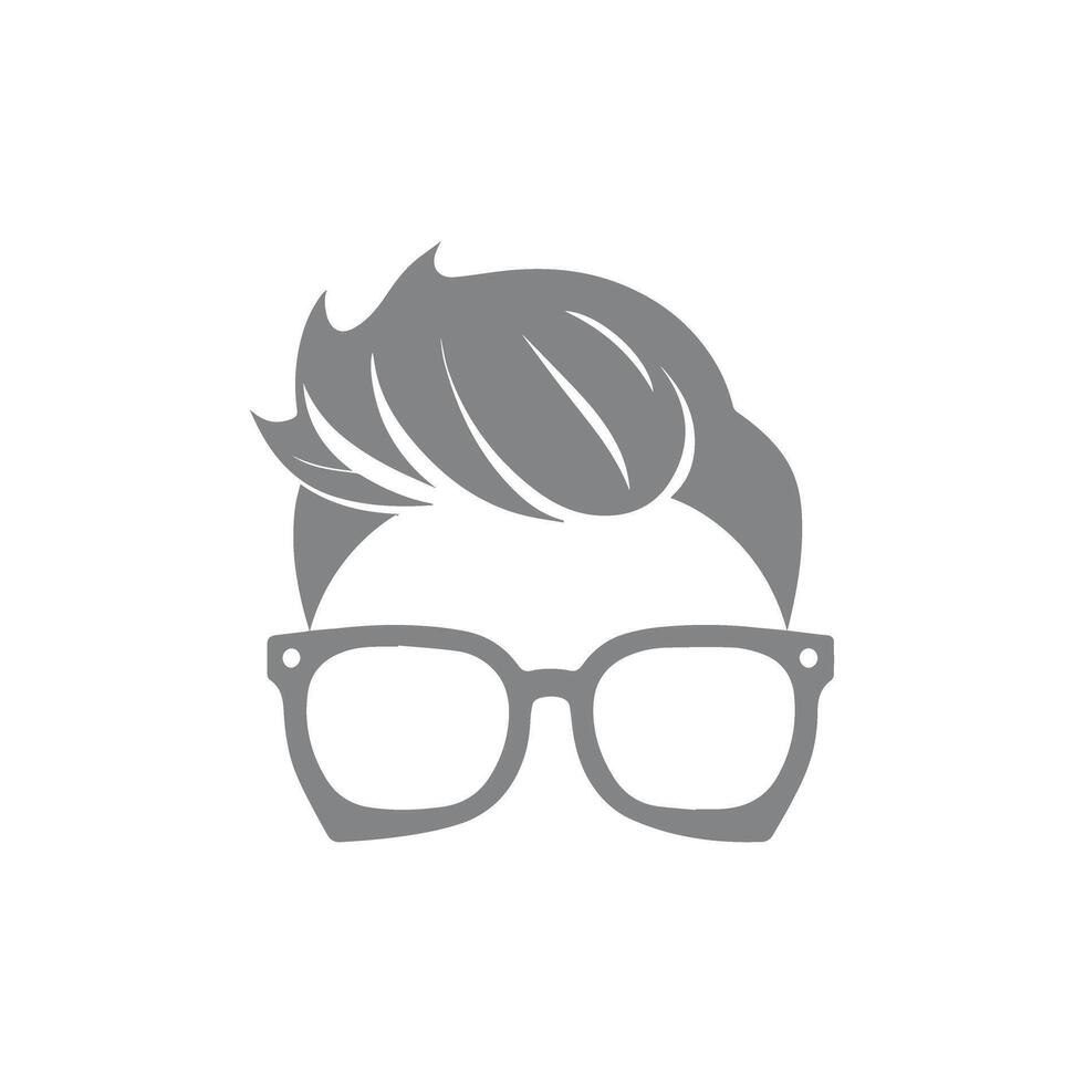 Geek with Glasses Illustration vector