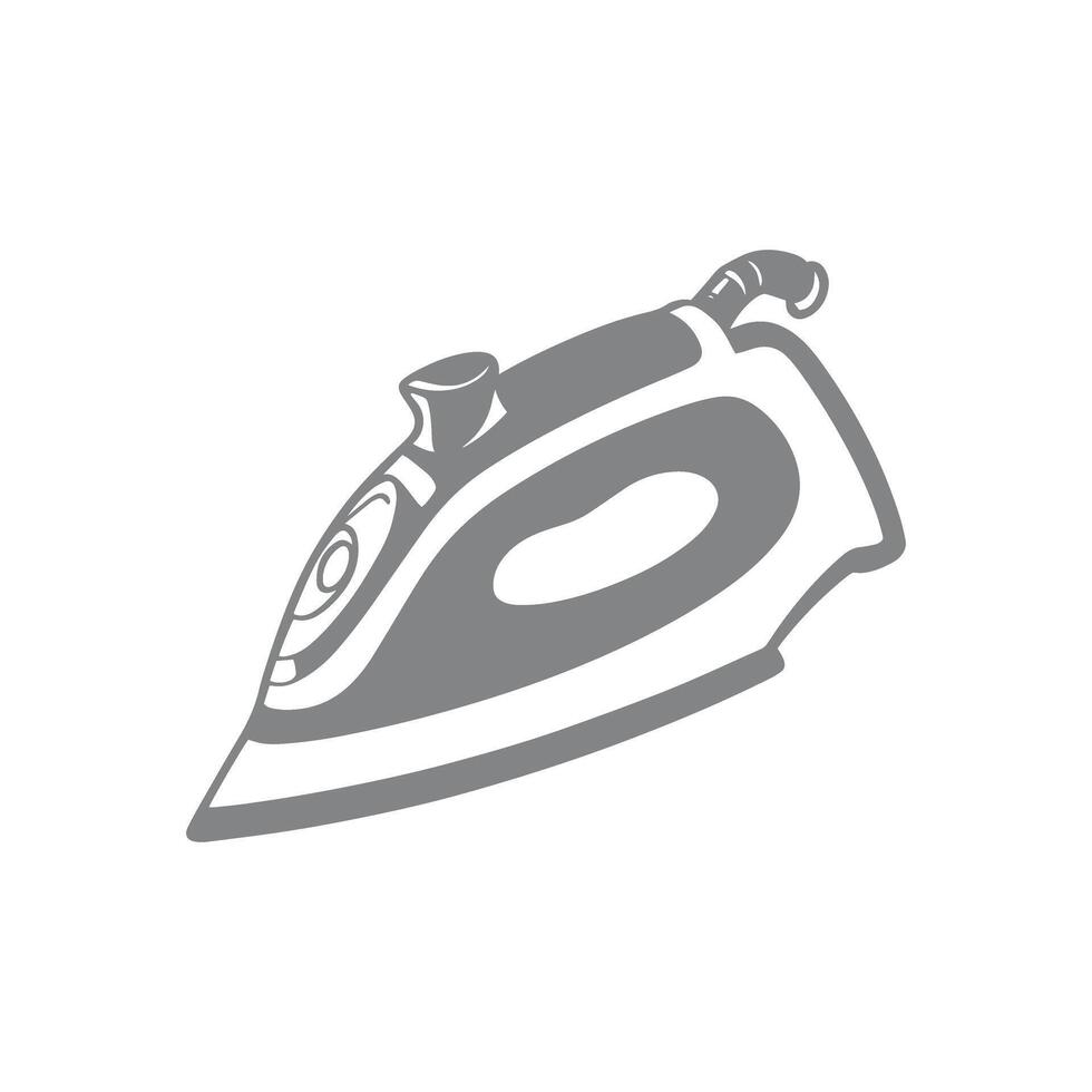 Iron Silhouette for Ironing Clothes vector