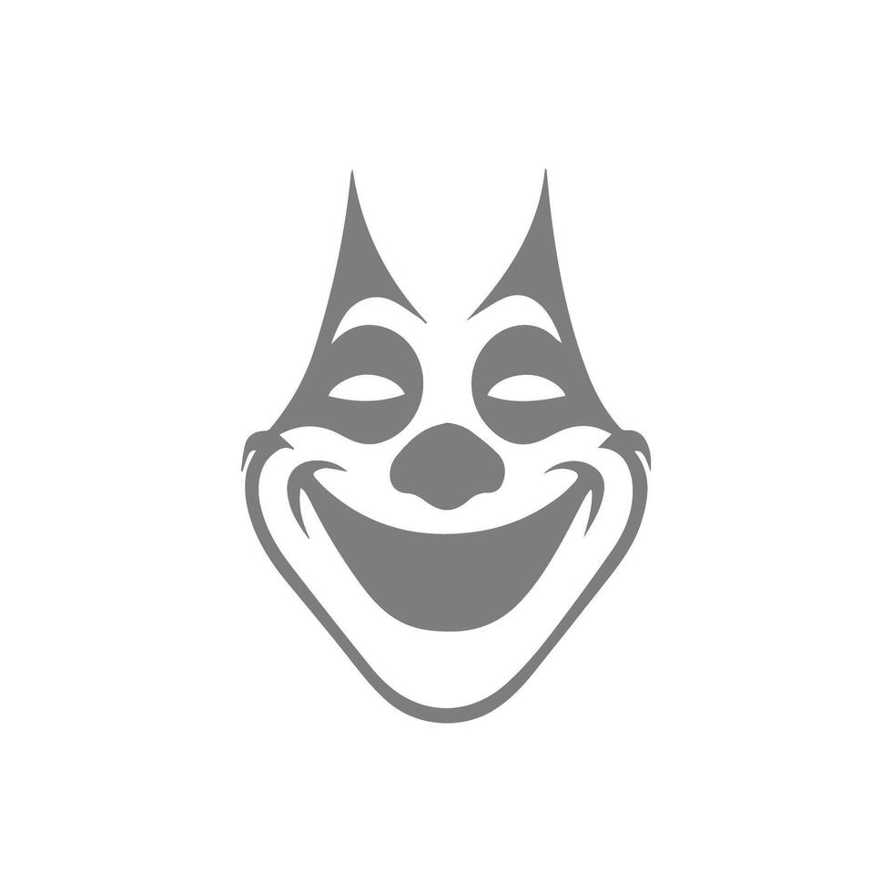Smiling Clown Mask Design Illustration vector
