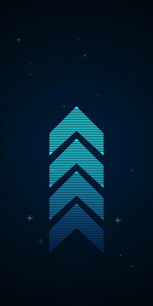 Glowing blue bar chart with rising columns, symbolizing data growth and financial progress. illustration vector