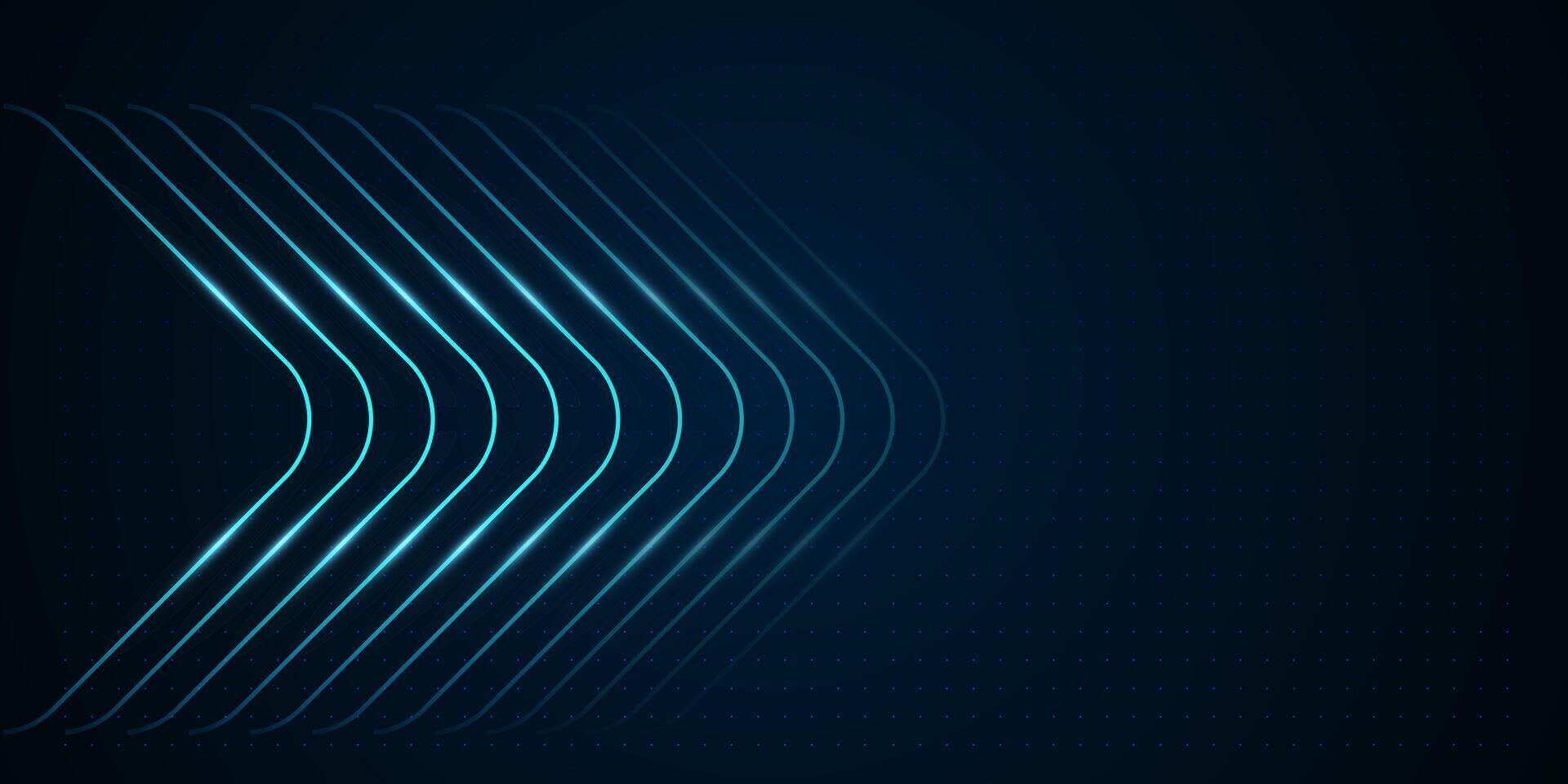 The layered arrow design creates a sense of motion, progression, and futuristic direction. illustration vector