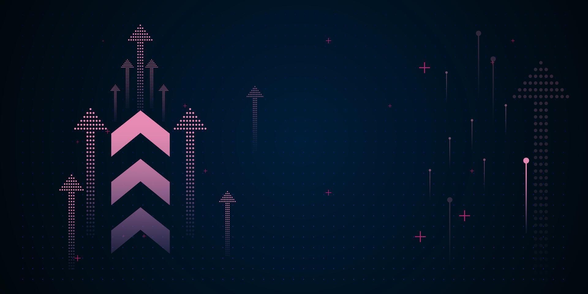 Groups of Dotted arrows and data lines suggest analytics or stock trends, making this background suitable for business or finance themes. enhancing a sense of illustration vector