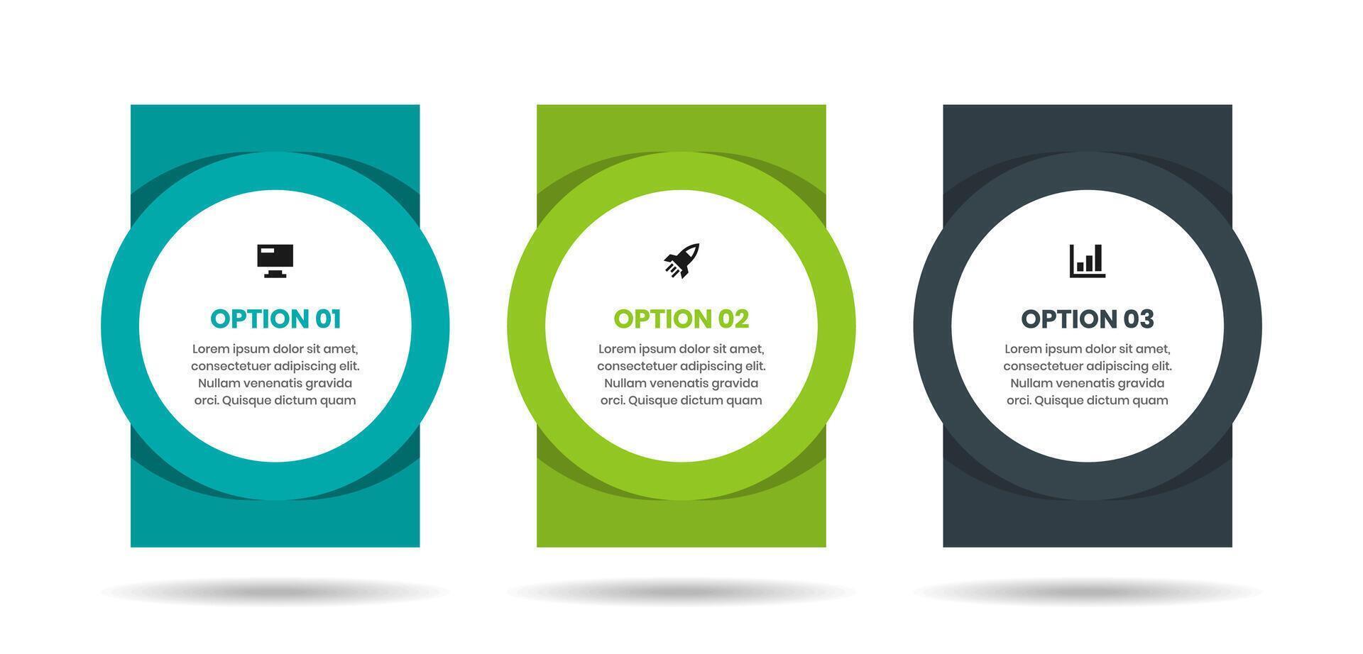 Abstract Infographic Design Templates with Icons and 3 Options. Suitable for Process Diagram, Presentations, Workflow Layout, Banner, Flow Chart vector