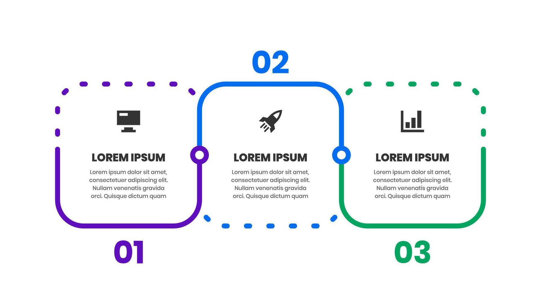 Timeline Infographic Element Design Templates with Icons and 3 Numbers. Suitable for Process Diagram, Presentations, Banner, Flow Chart, Infographic vector