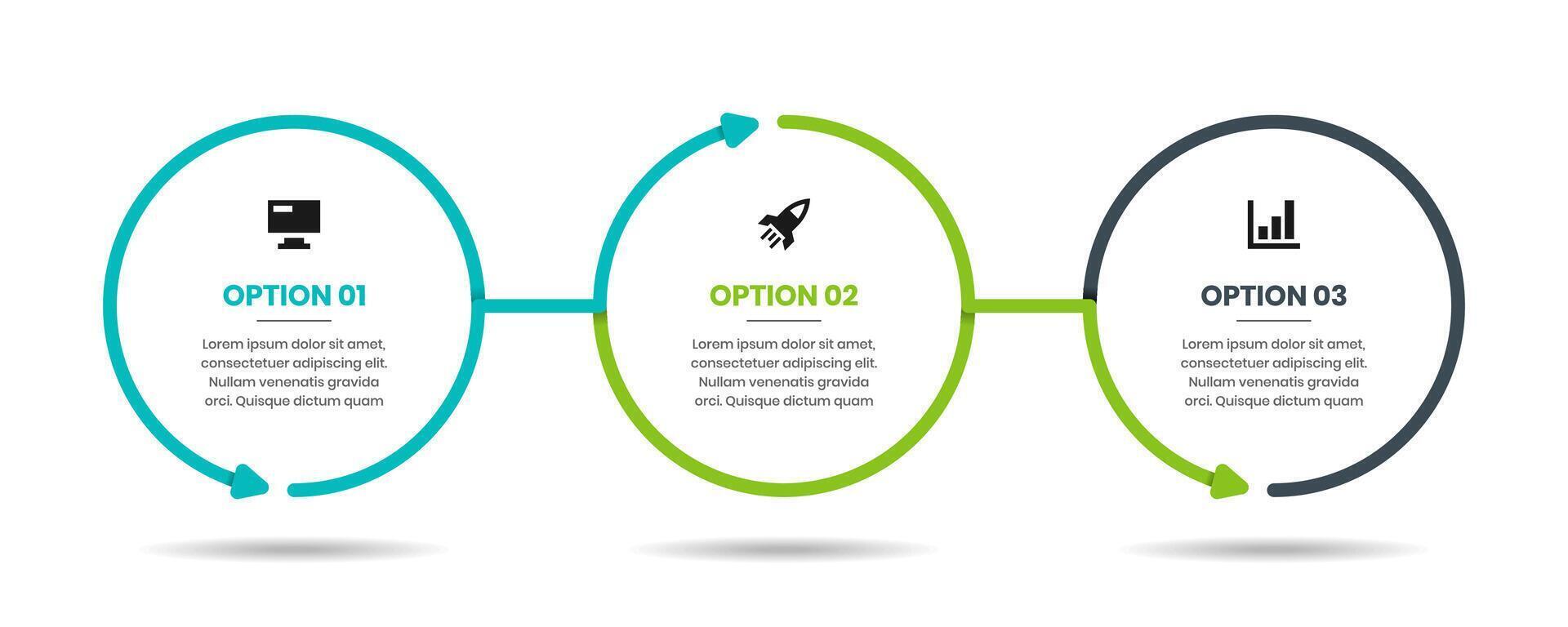 Line Infographic Element Design Templates with Icons and 3 Options or Steps. Suitable for Process Diagram, Presentations, Workflow Layout, Infographic vector