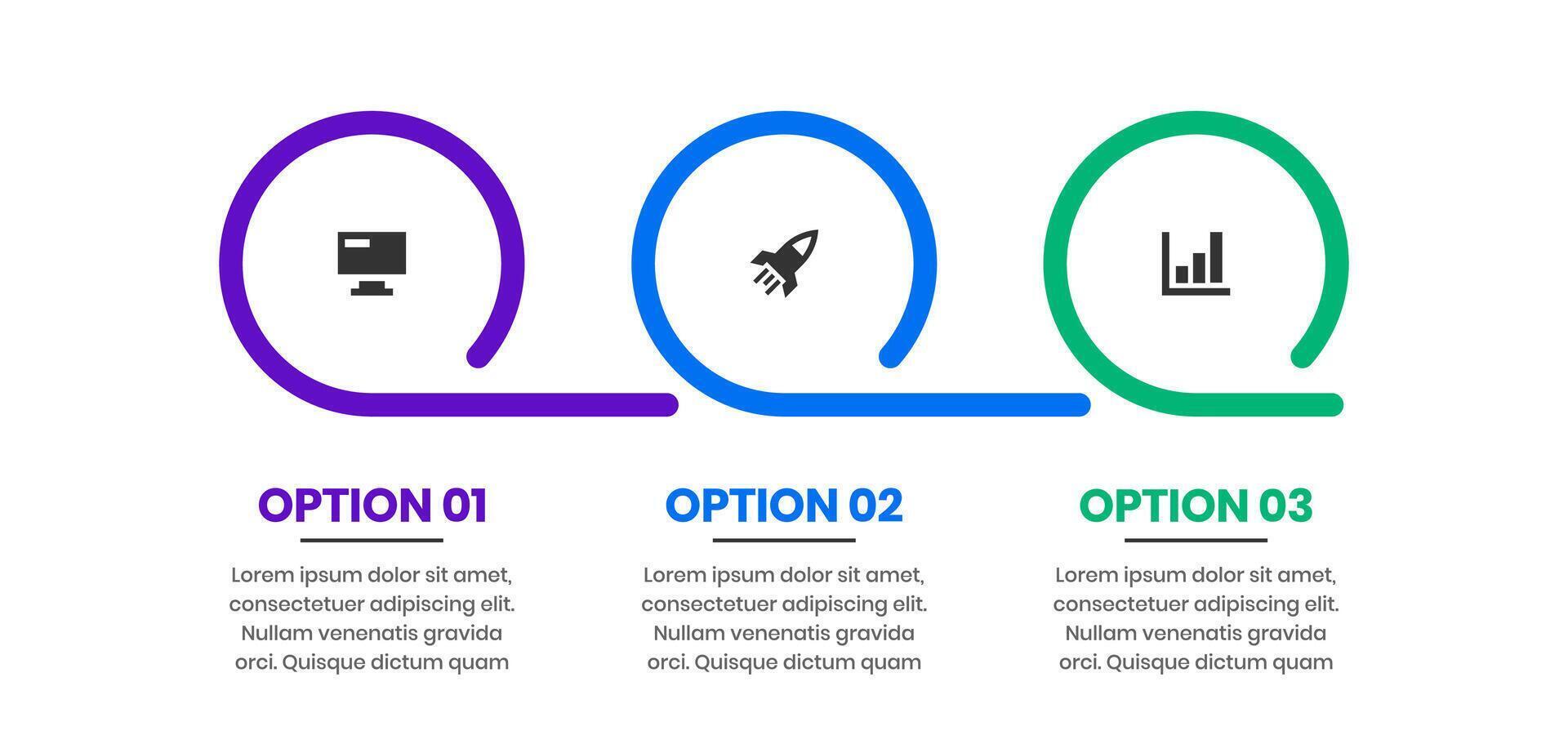 Infographic Element Design Templates with Icons and 3 Options or Steps. Suitable for Presentations, Workflow Layout, Banner, Infographic vector