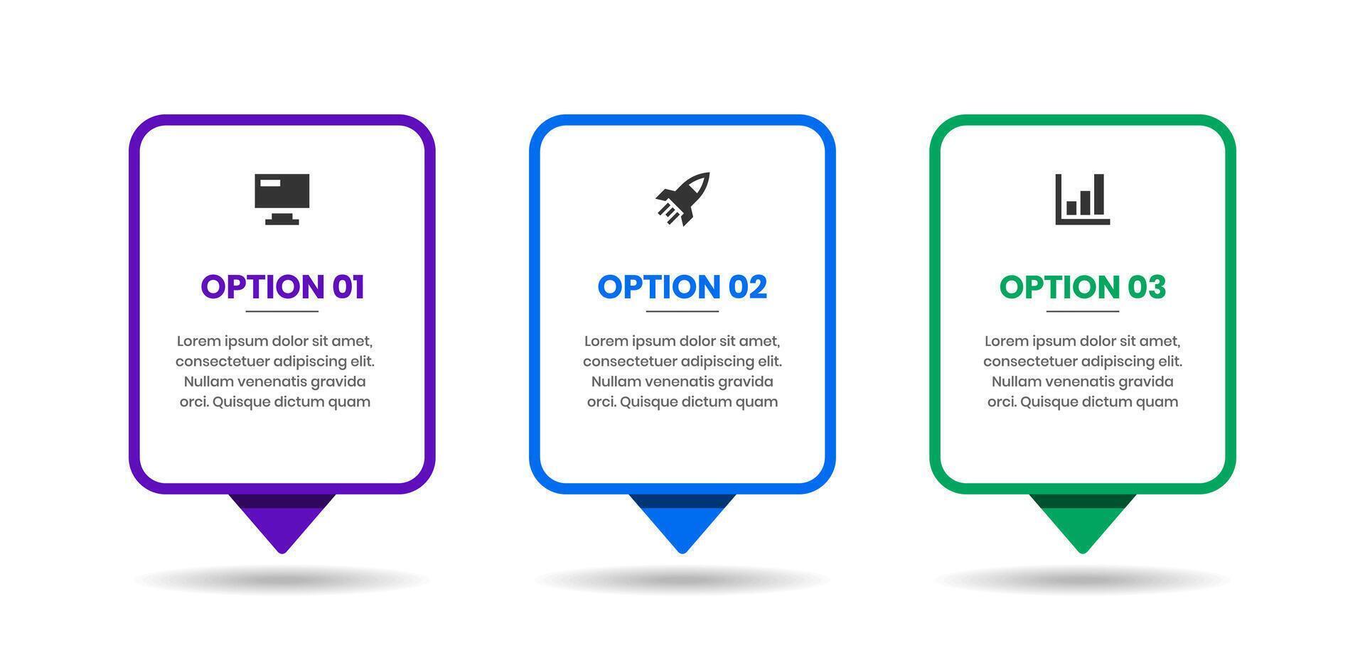 Line Infographic Element Design Templates with Icons and 3 Options. Suitable for Process Diagram, Presentations, Workflow Layout, Banner, Flow Chart vector