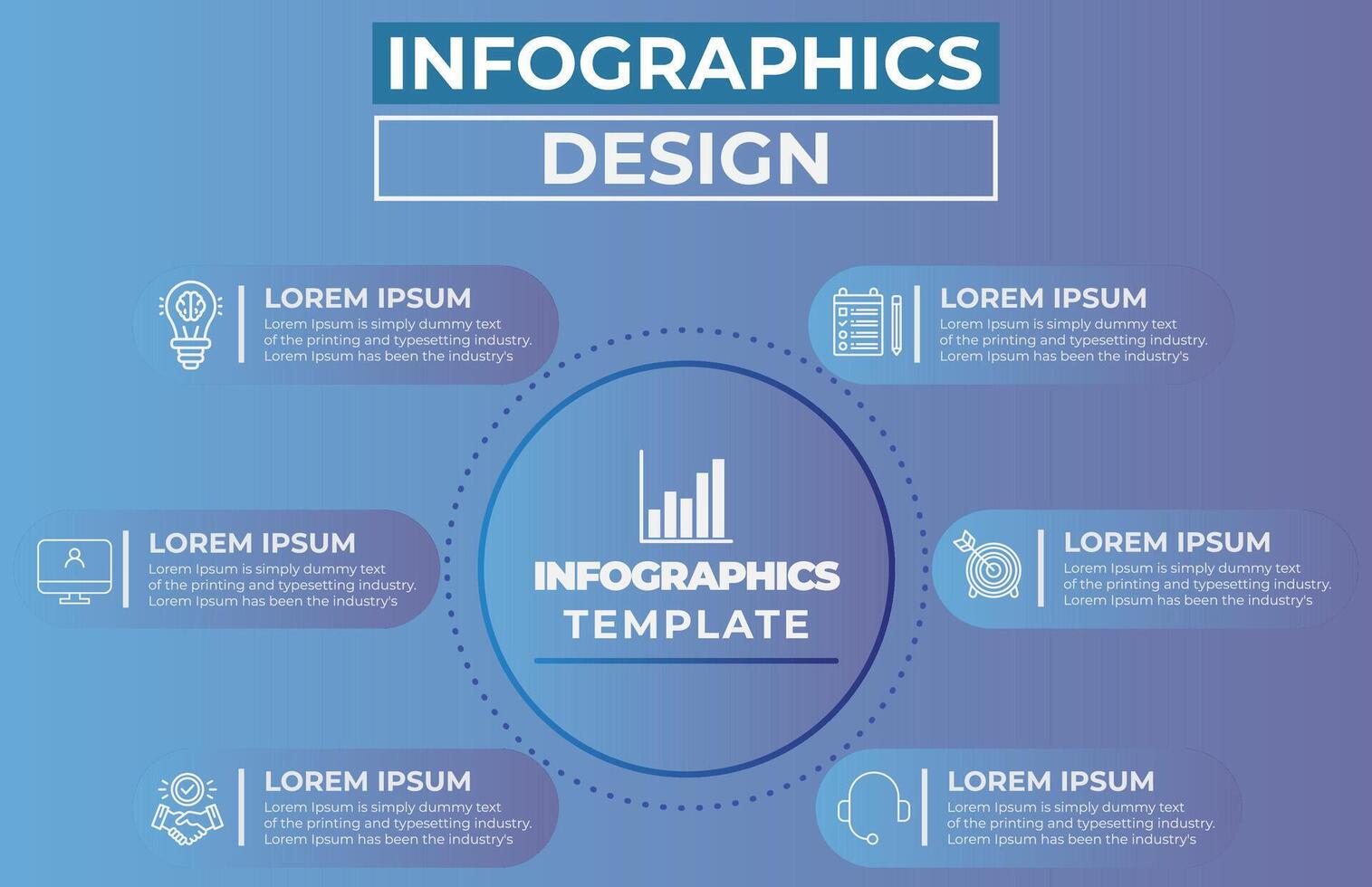 Modern Clean Infographic Design With Icon, Graphics Element, Step. Infographics Step, Element Design For Business presentation, Research and wallpaper, brochure, social media post etc vector