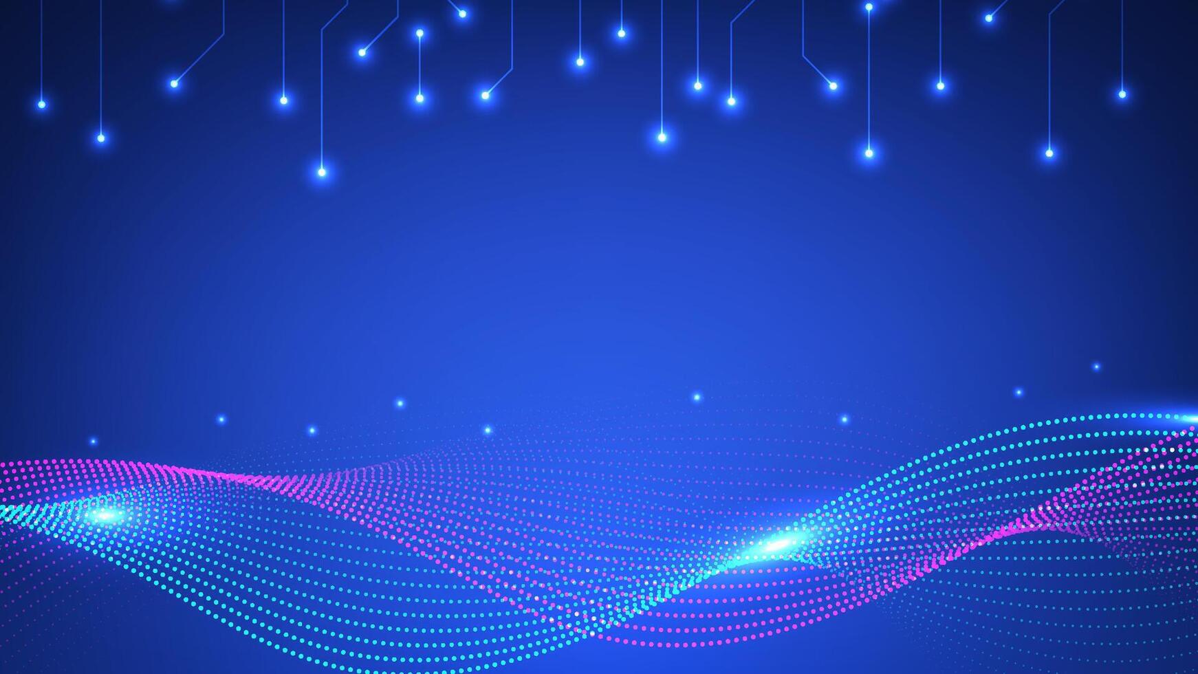 Digital technology circuit wave background. Futuristic abstract data concept. Design for network line connections motherboard. vector