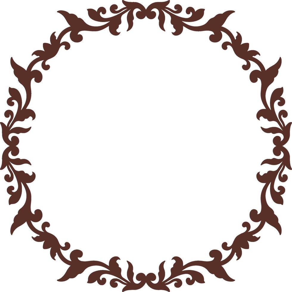 decorative frame with floral ornament vector