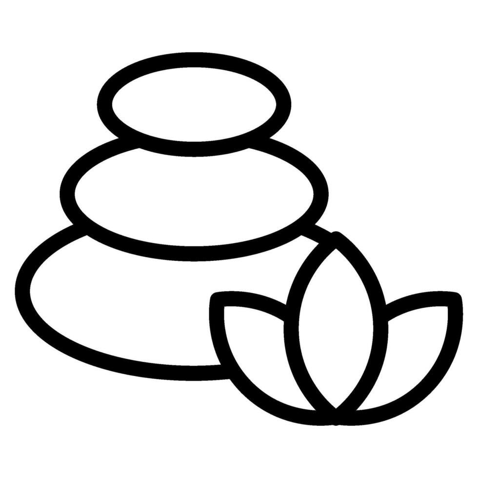 Zen Stacked Stones with Lotus vector