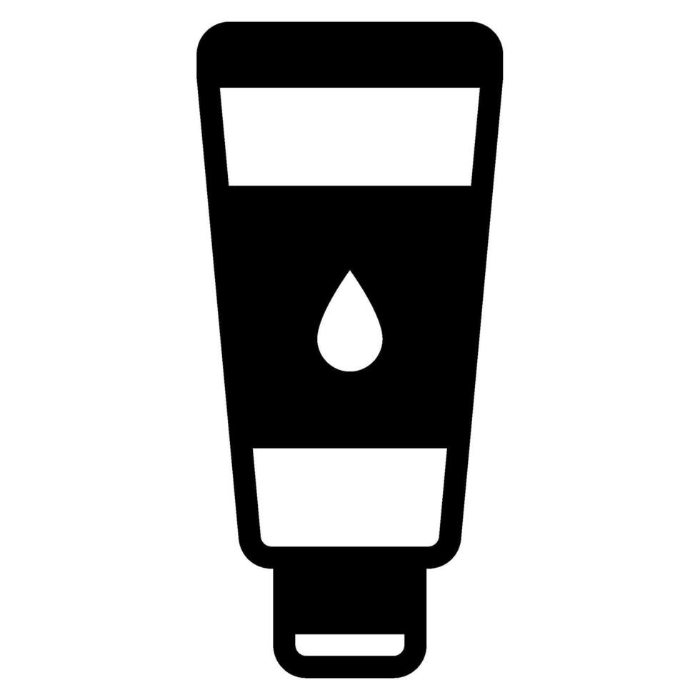 Skin Moisturizer Tube icon solid vector