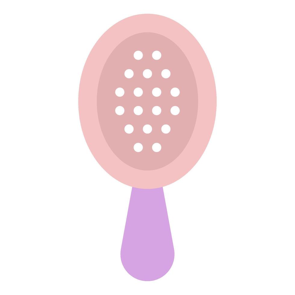 Pink Hairbrush with Purple Handle vector