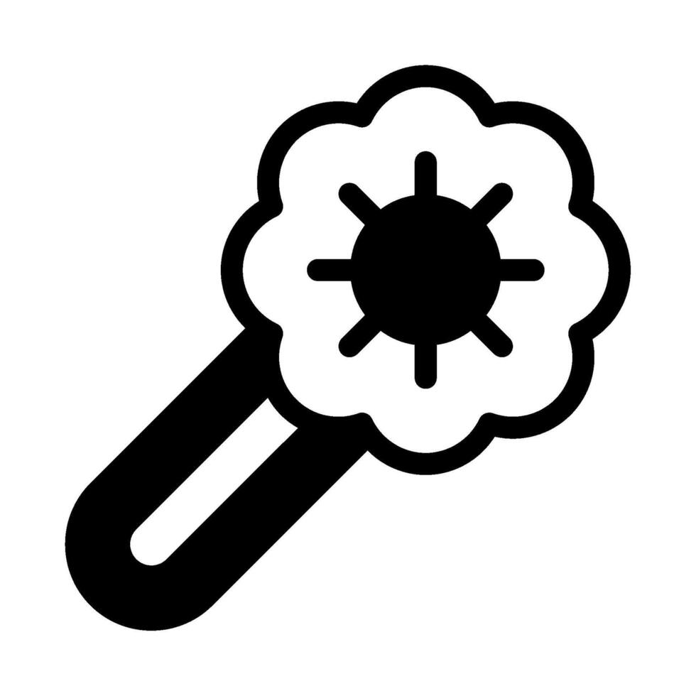 Baby Rattle with Purple Flower Design icon solid vector
