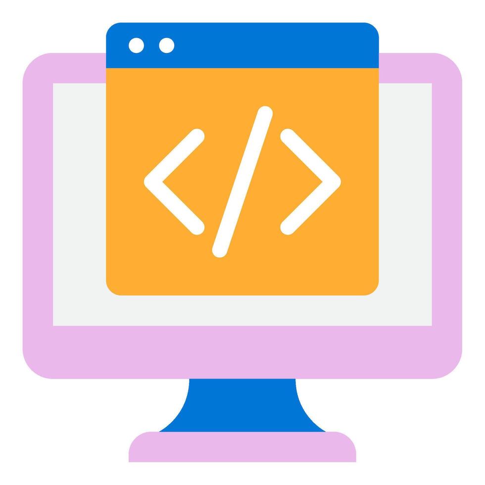 Coding Screen Icon vector