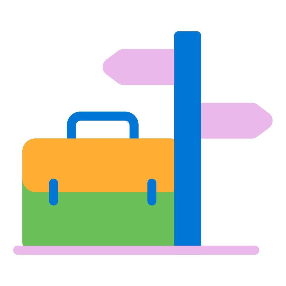 Icon of Baggage and Signpost vector