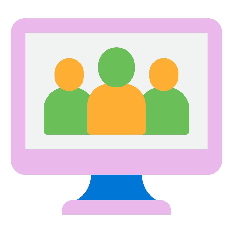 Icon of Group Conference Meeting vector