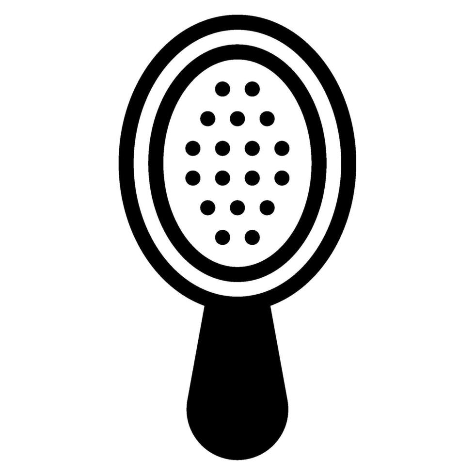 Pink Hairbrush with Purple Handle icon solid vector