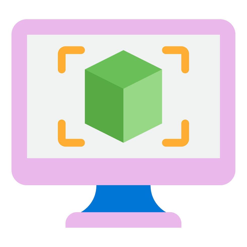 Icon 3D Printing Cube vector