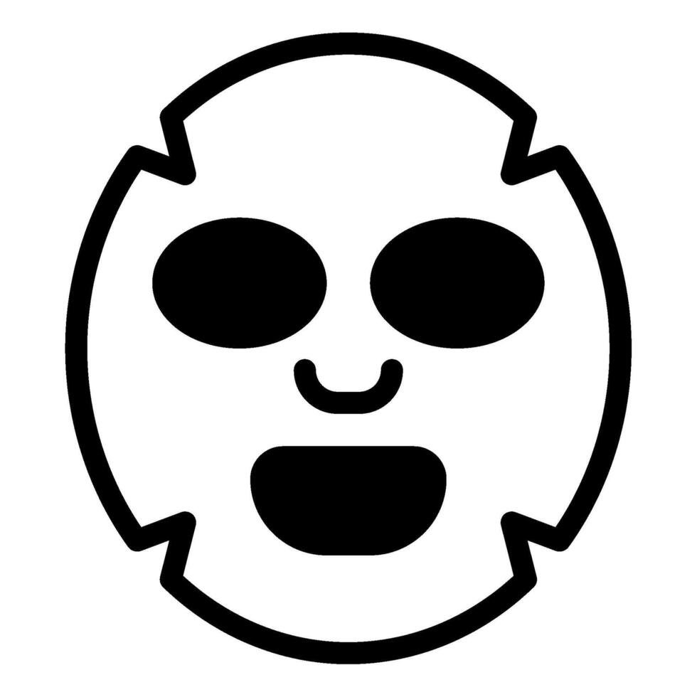 Illustration of a Relaxing Skincare Face Mask icon solid vector
