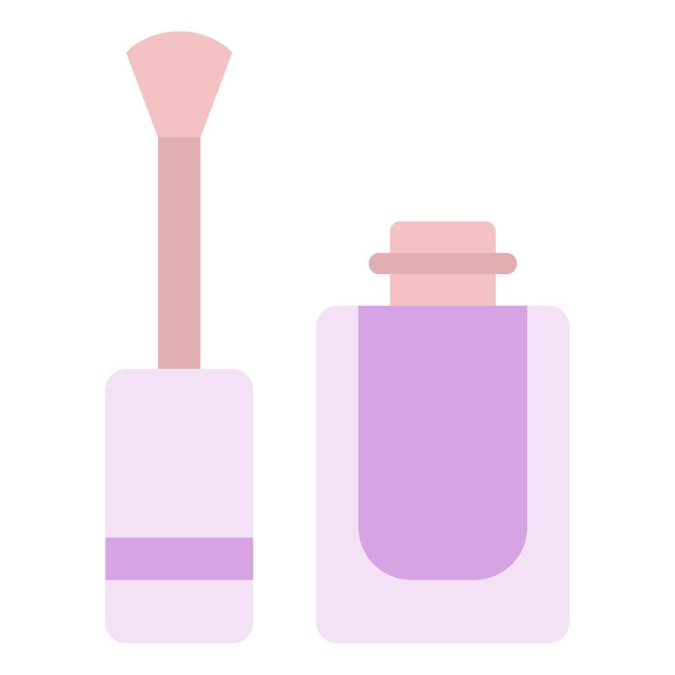 Nail Polish Bottle and Brush vector