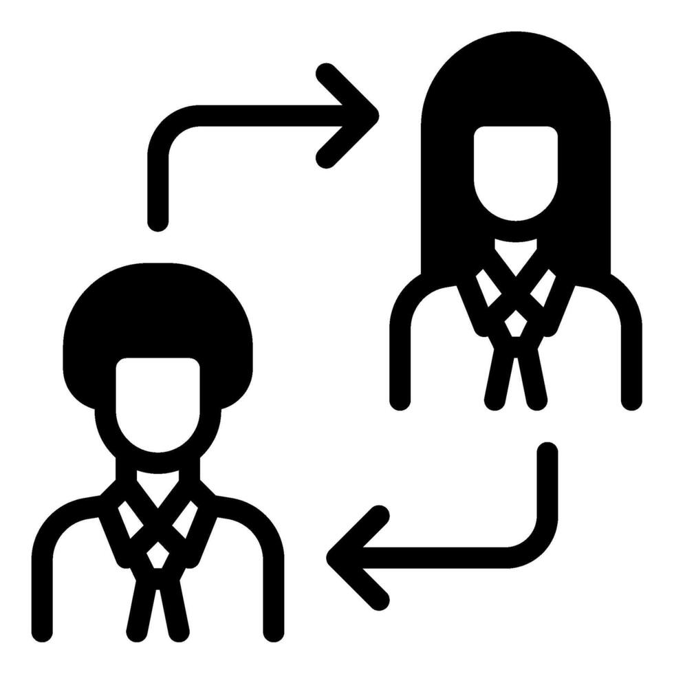 Communication Workflow Icon solid vector