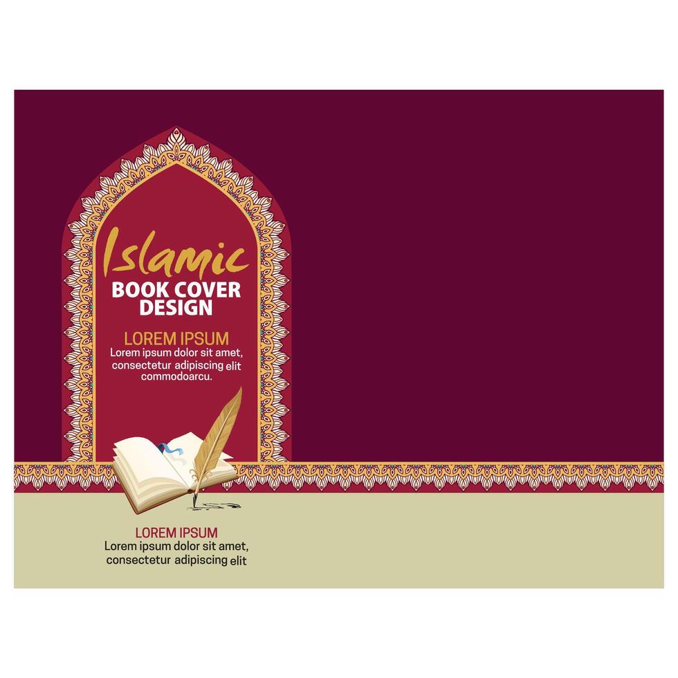 Quran cover floral frame vector