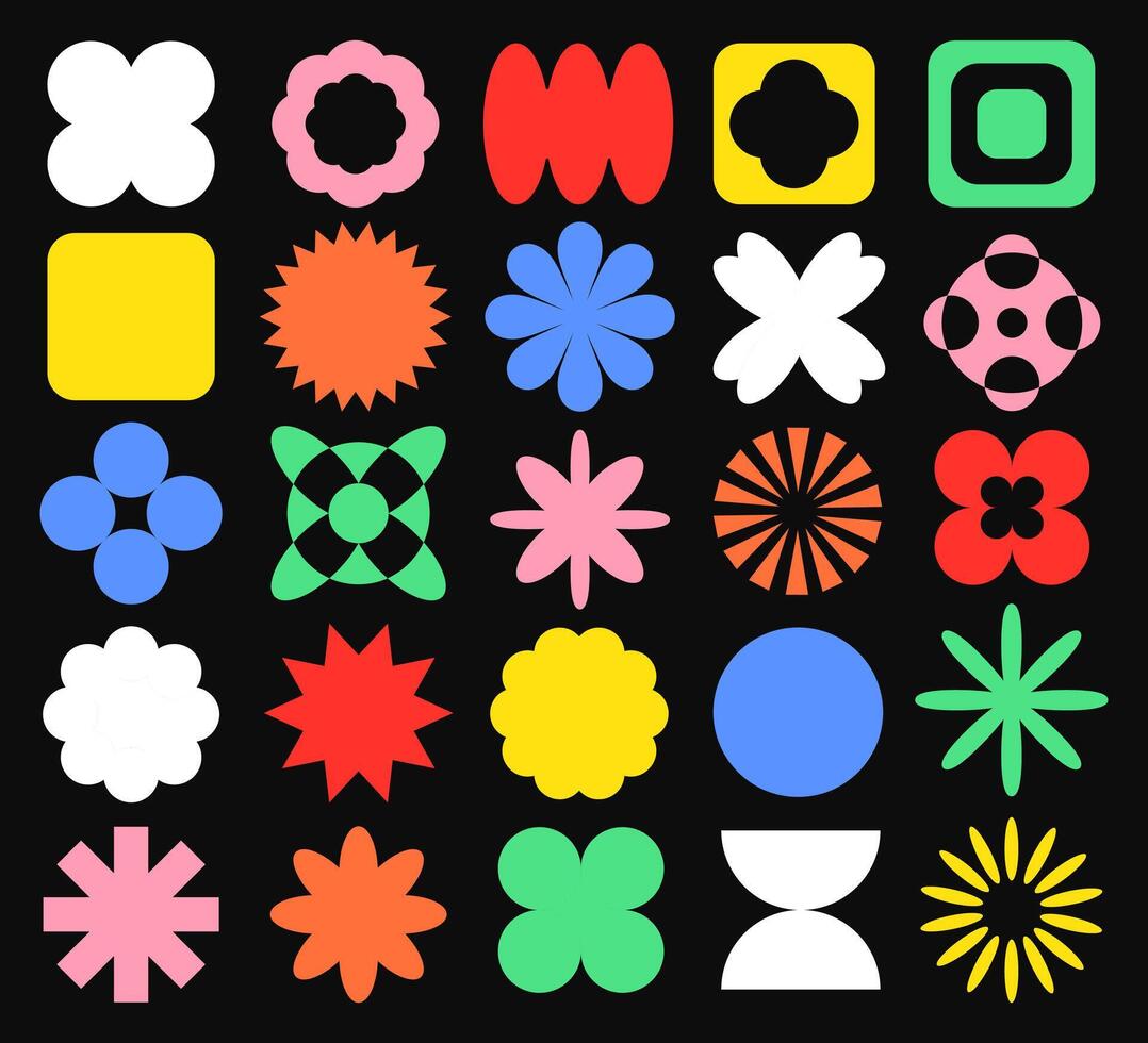 Collection of Geometric Shapes Design vector