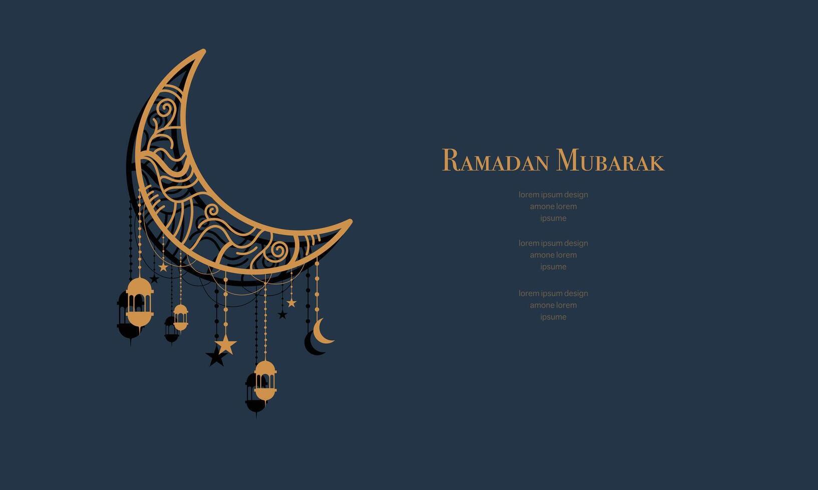 Ramadan Mubarak Wishes Background for Greetings vector