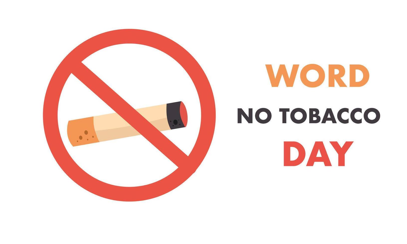 Say No to Cigarettes in Support of Health vector