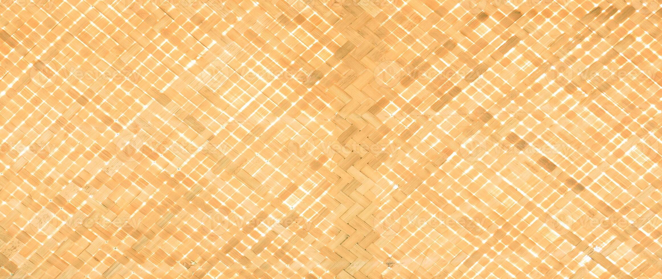 Bamboo woven natural bamboo background, Handcraft woven bamboo pattern and texture vintage style for background, Pattern of reed weaving mat photo