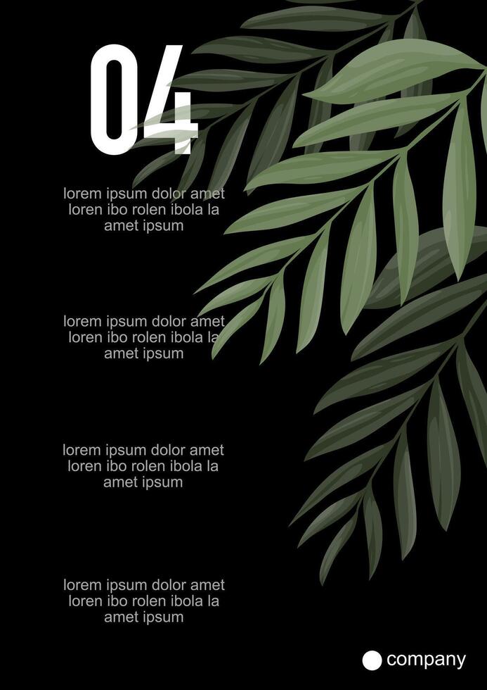 Leaf design on a dark background vector