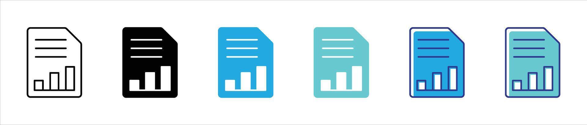 data icon set. containing analytic, report, document thin line and color style icon symbol sign for your app and web vector