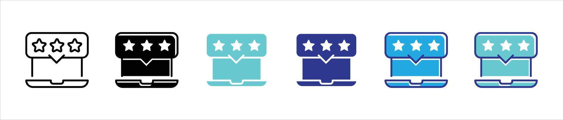 feedback icon set. contain review, rating, quality, customer feedback icon symbol sign for app and web vector