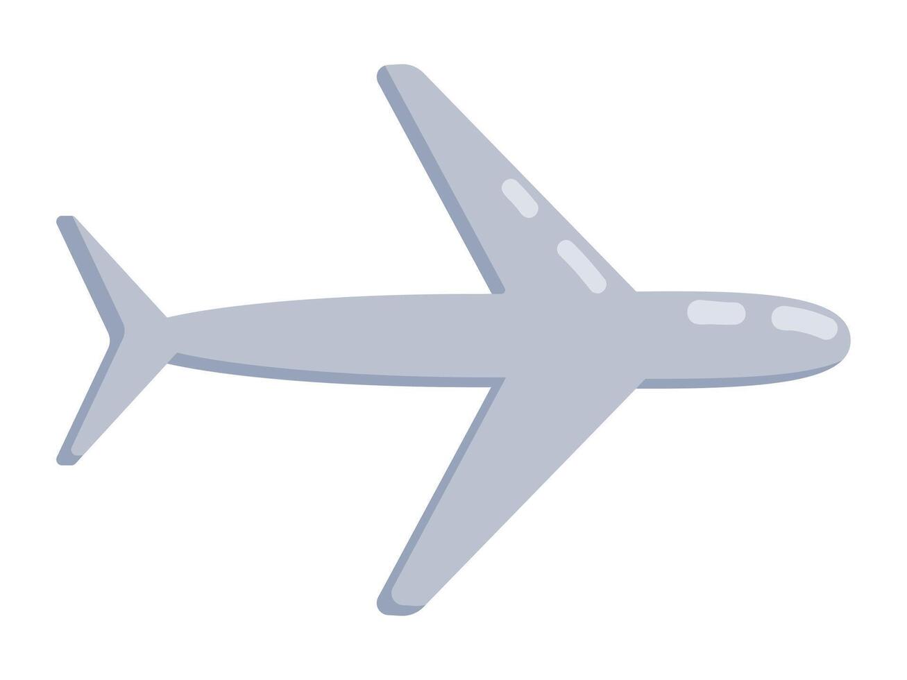 Airplane Top View Flat Design Illustration vector