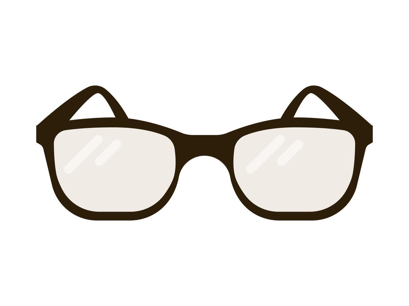 Classic Reading Glasses Flat Icon vector