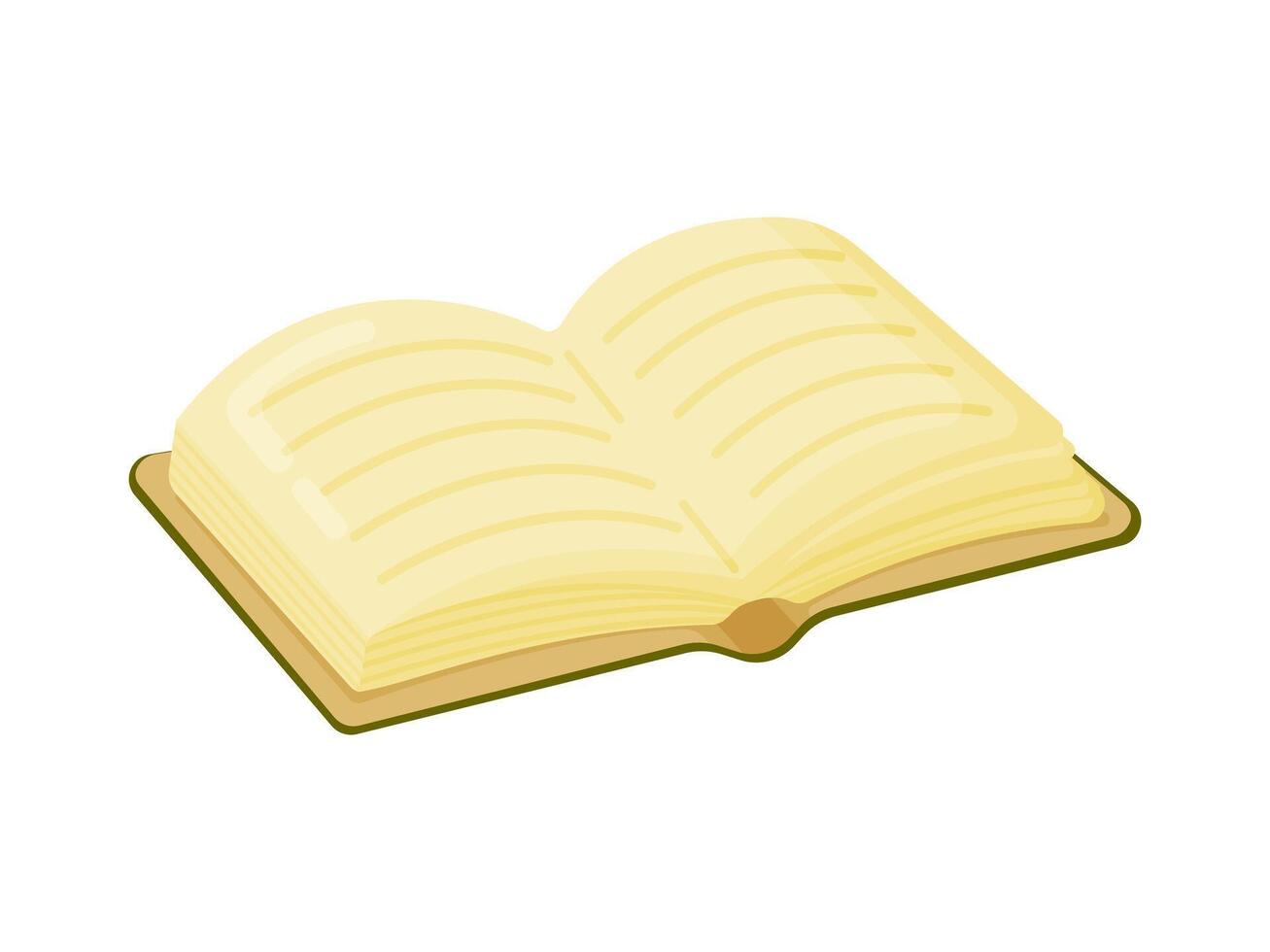 Open Blank Book Flat Illustration vector